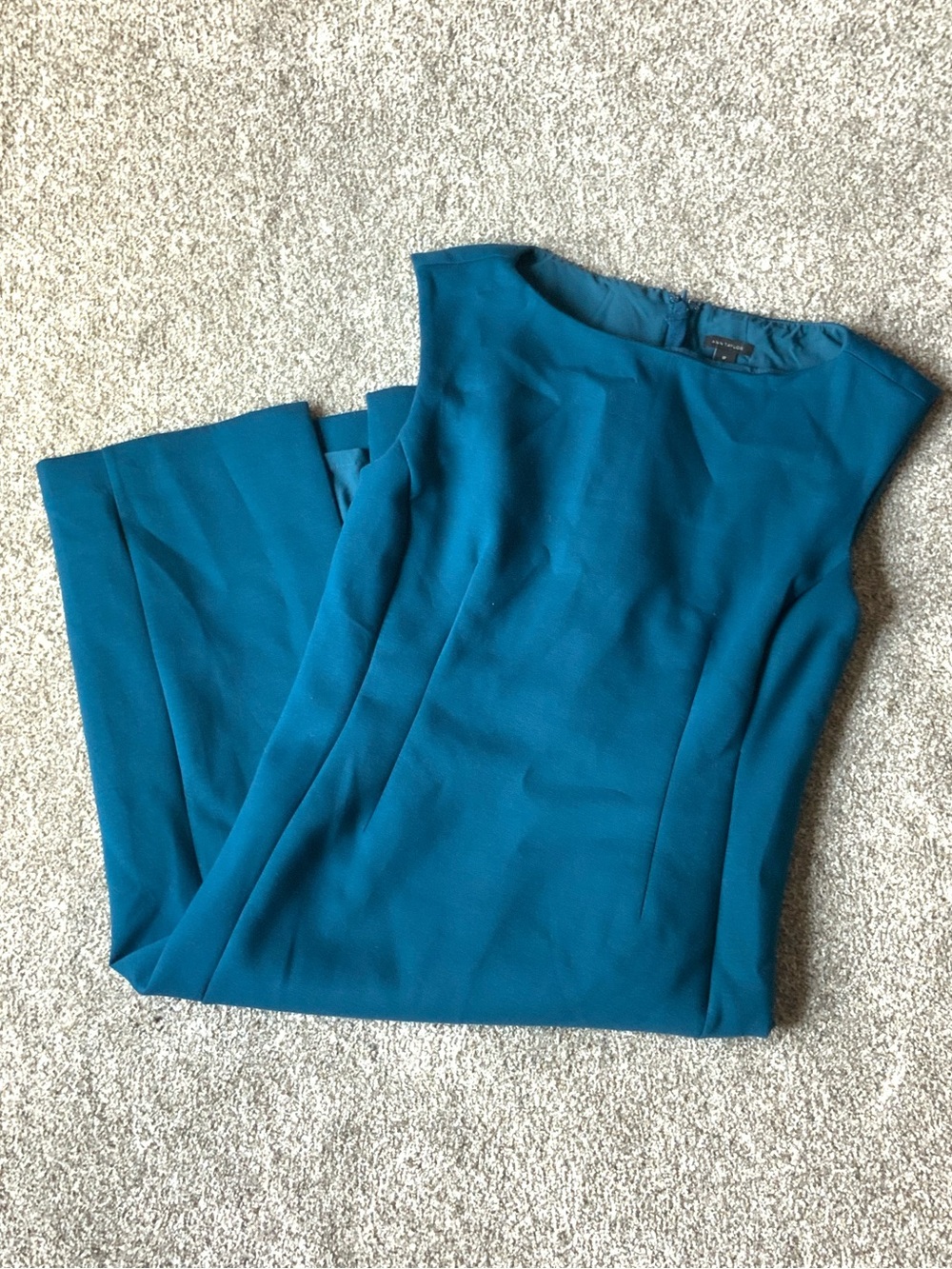 Ann Taylor Sleeveless Dark Blue Cocktail Dress with Slit
